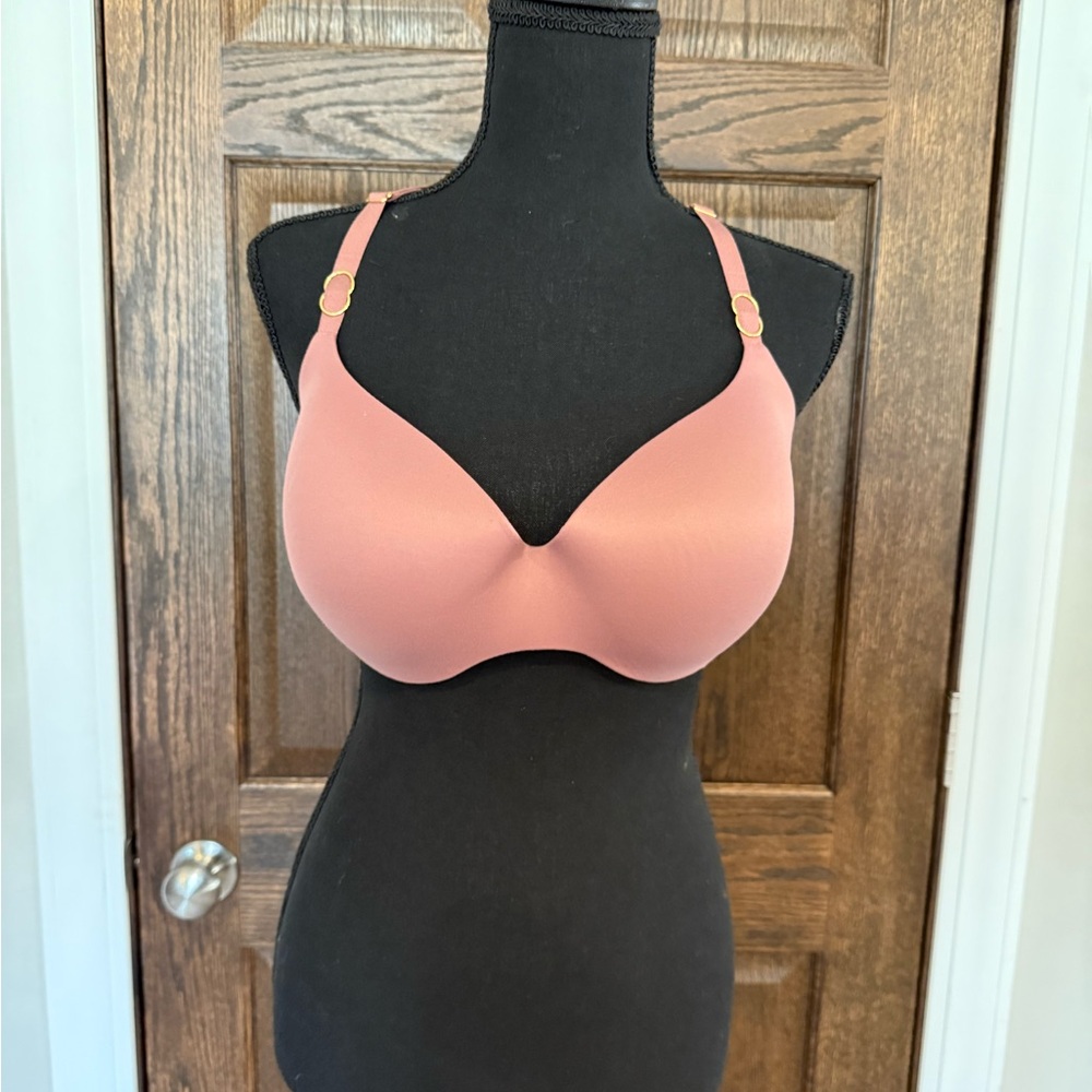 Victoria's Secret Smooth Molded Bra - back lace Dusty Pink/Mauve 34DDD